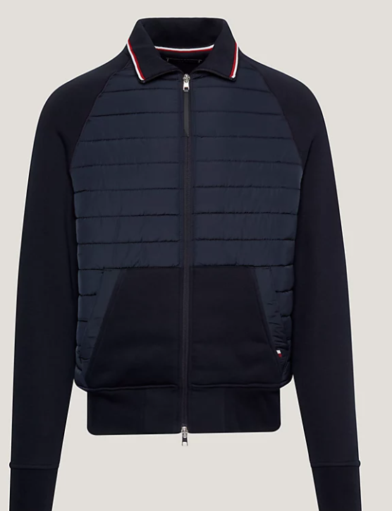 TOMMY HILFIGER 패딩 스웨트 셔츠 카라 DESERT 스카이